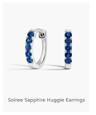 Soiree Sapphire Huggie Earrings
