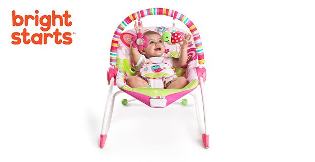 Bright Starts Raspberry Garden Rocker