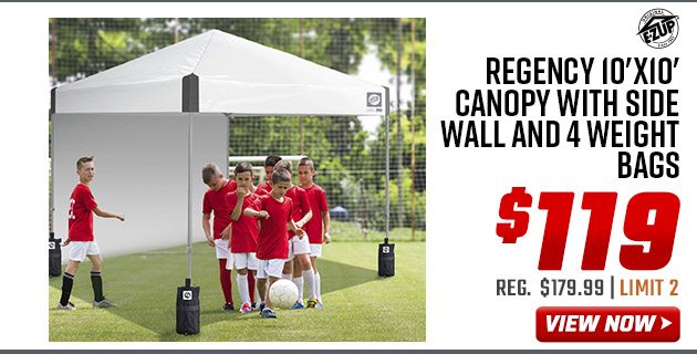 EZ-UP Regency 10'x10' Canopy with Side Wall and 4 Weight Bags