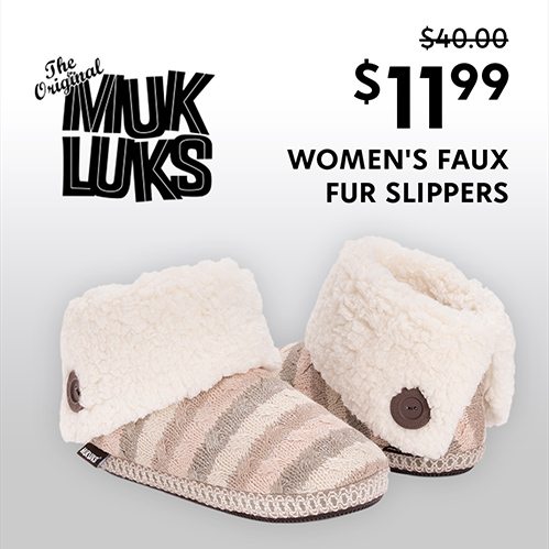 $11.99 Muk Luks slippers + Canada 
