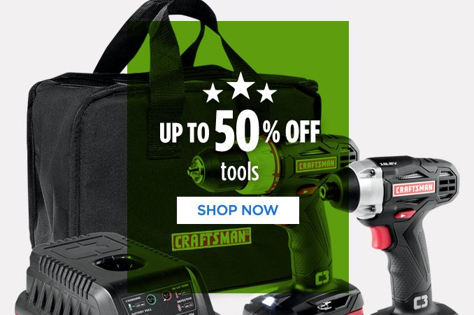 UP TO 50% OFF tools | SHOP NOW