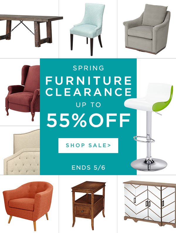 Spring Furniture Clearance - Up To 55% Off - Shop Sale - Ends 5/6