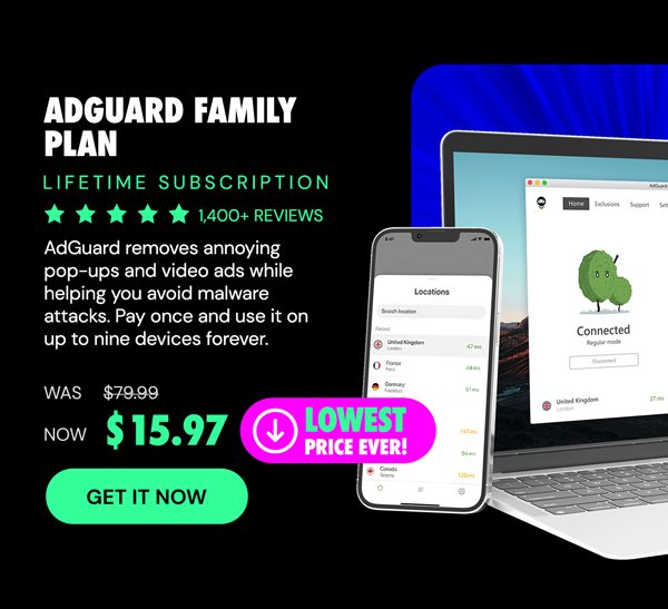 AdGuard Family Plan: Lifetime Subscription