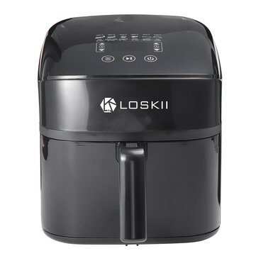LOSKII KA-001 6 in 1 Air Fryer Best Fries Ever Dehydrator with Digital Display Oil Free Cooking 6Qt 1800W