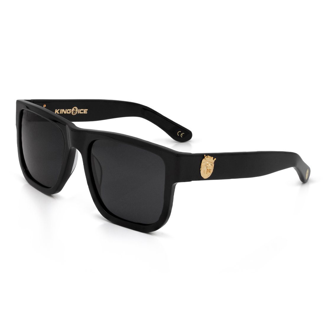 Lion Head Shades with Glossy Black Frame
