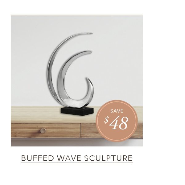 Buffed and Black Wave Sculpture | SHOP NOW