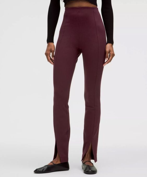 Stretch Knit High-Rise Pull-On Pant