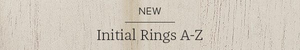 NEW Initial Rings A-Z