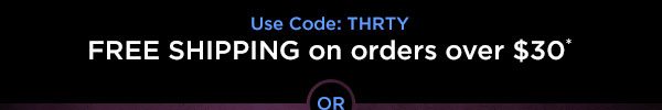 Free Shipping over $30