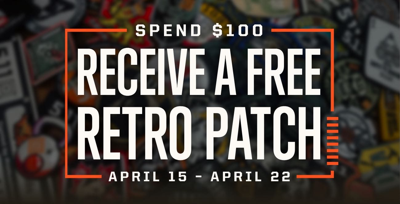 Spend $100+ and get a free retro patch | Use Promo: Retropatch
