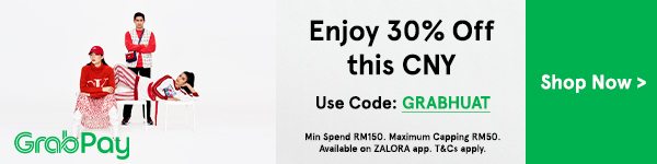 Enjoy 30% Off this CNY with GrabPay!