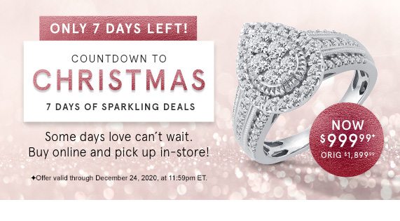 10K White Gold Diamond Engagement Ring, Now Only $999.99