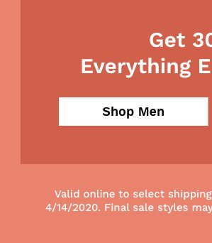 Shop Men's 30% Off