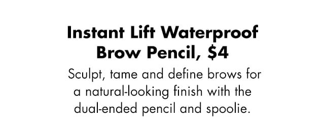 Sculpt, tame and define brows for a natural-looking finish with the dual-ended pencil and spoolie