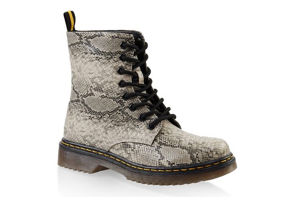 Rubber Sole Lace Up Combat Boots