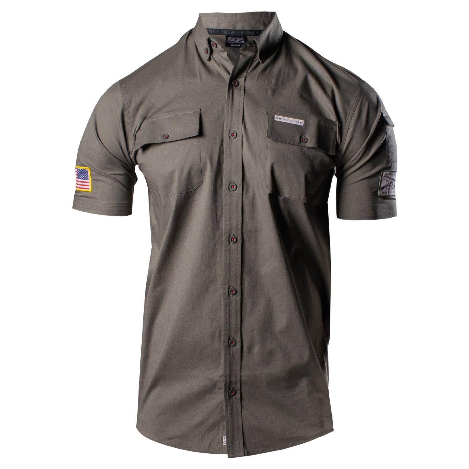 Grunt Style Garage Buttondown - Olive