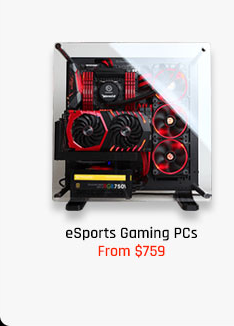 eSports Gaming PCs from $759