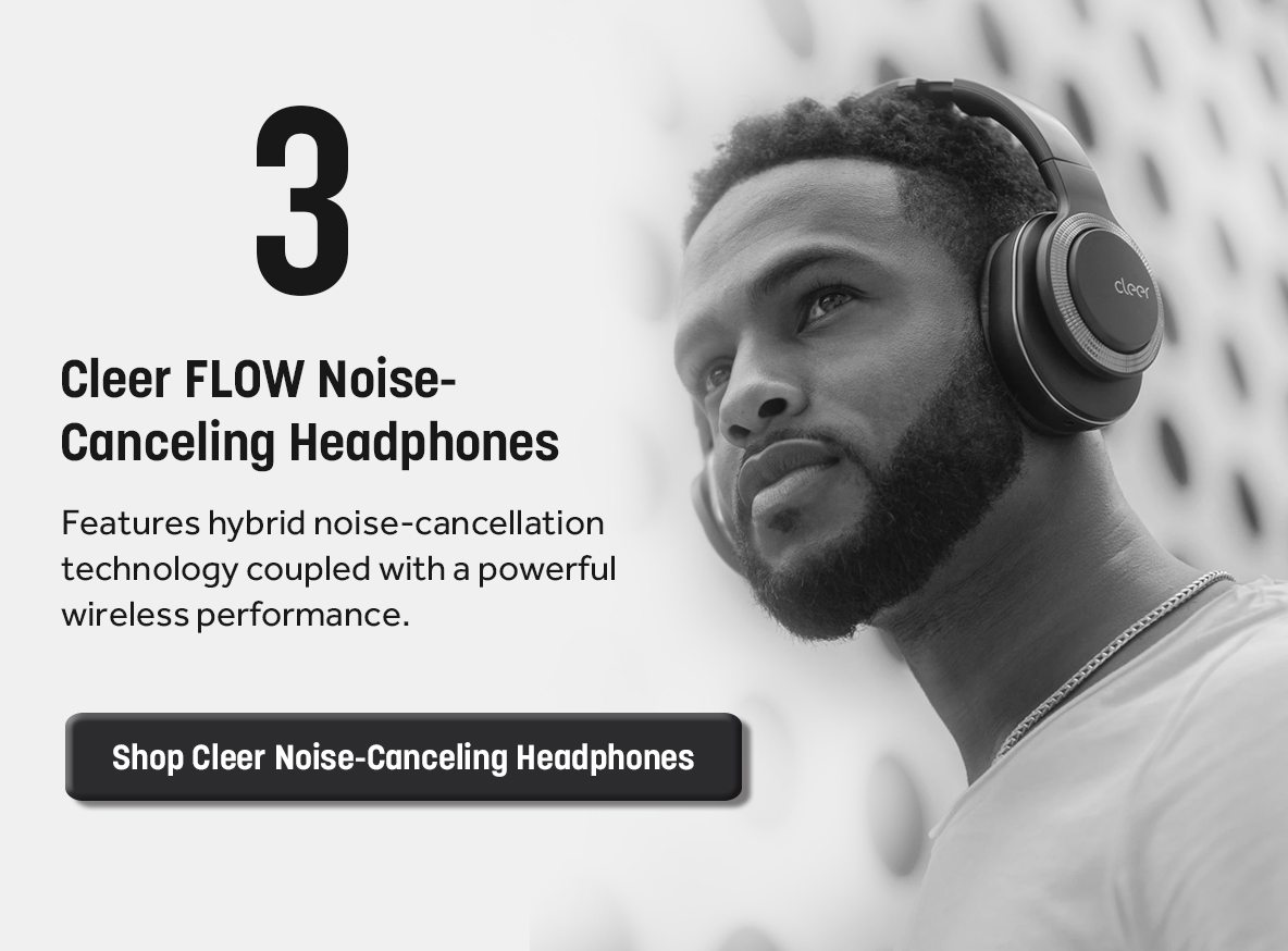 Cleer FLOW Bluetooth Hybrid Noise-Canceling Headphones - Black