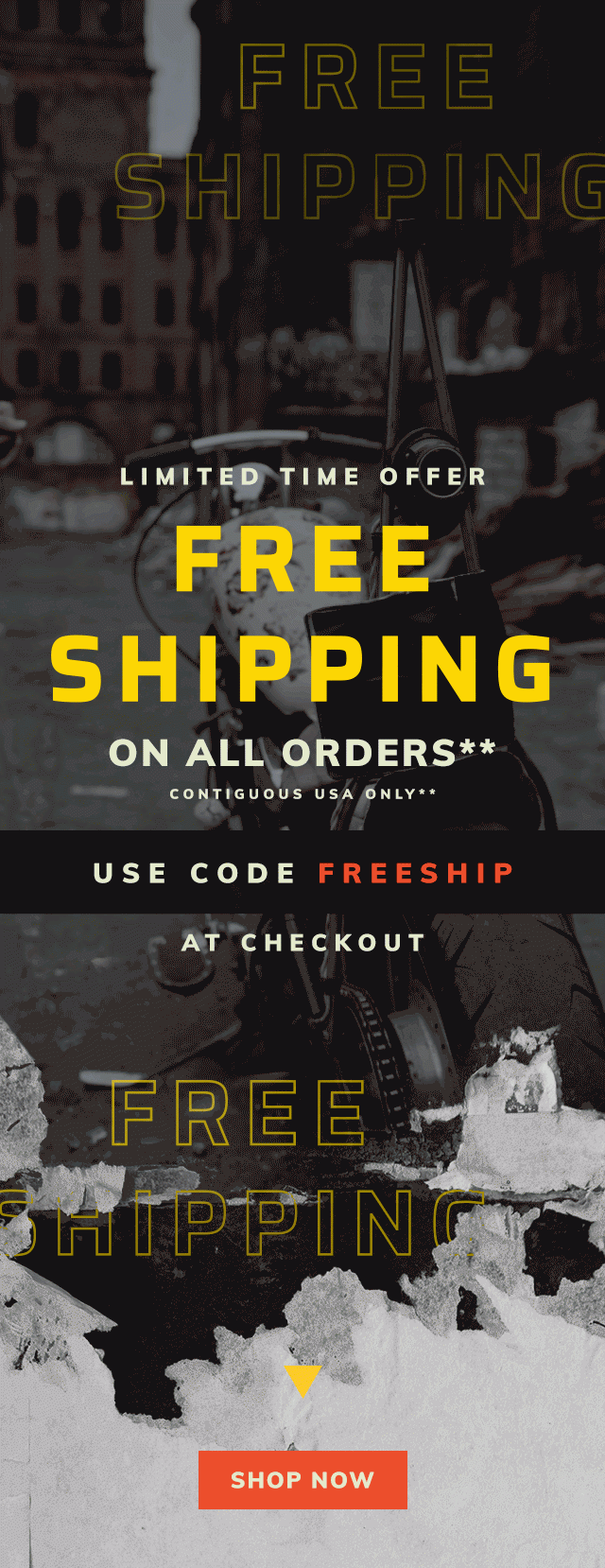 Free Shipping on all orders**