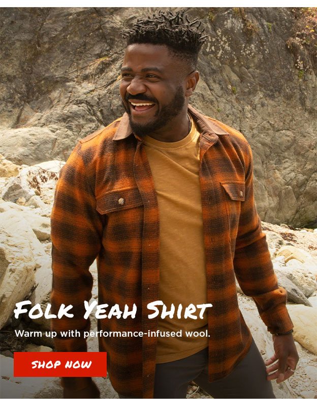 Men's Folk Yeah Shirt. Warm up with performance-infused wool.