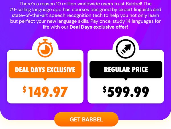 Babbel Language Learning: Lifetime Subscription (All Languages)