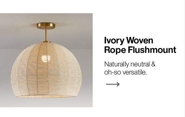 ivory woven rope flushmount