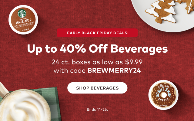 Up to 40% off beverages with code BREWMERRY24