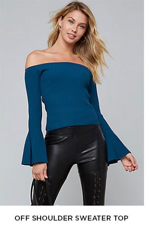 OFF SHOULDER SWEATER TOP