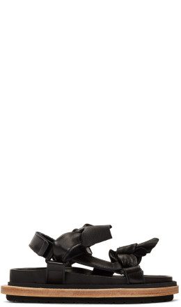 Sacai - Black Bow Tie Sandals