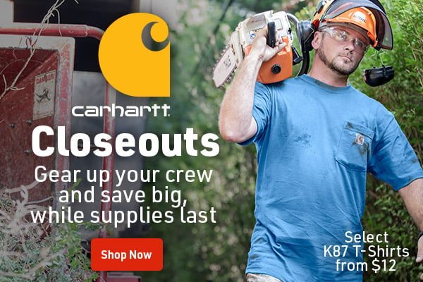 Carhartt Closeouts: Gear up your crew and save big, while supplies last. K87 T-Shirts from $12. Shop Now