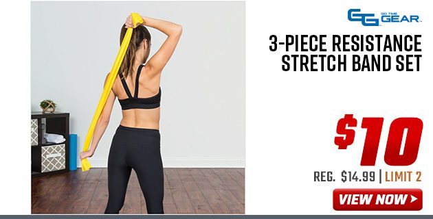 Go Time Gear 3-Piece Resistance Stretch Band Set