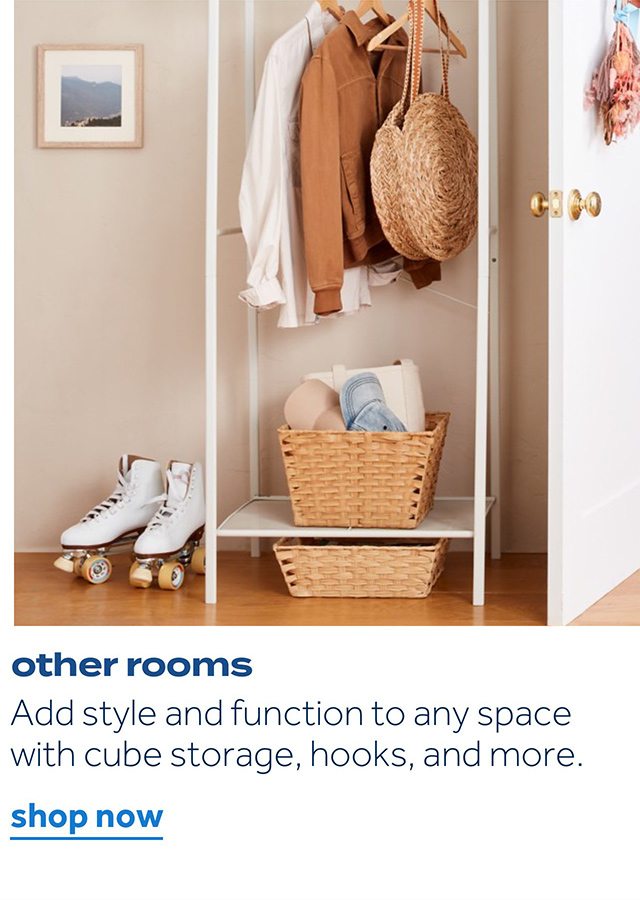 other rooms | Add style and function to any space with cube storage, hooks, and more | shop now