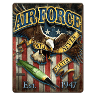 Air Force Fighting Eagle Vintage Steel Sign