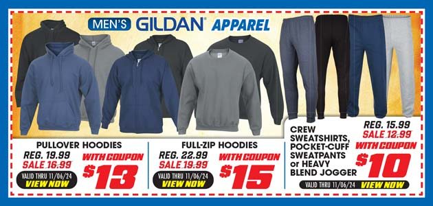 Men's Gildan Apparel