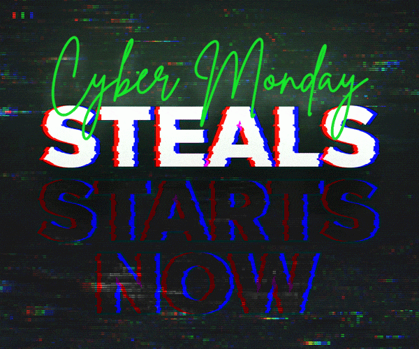 Cyber Monday STEALS STARTS NOW