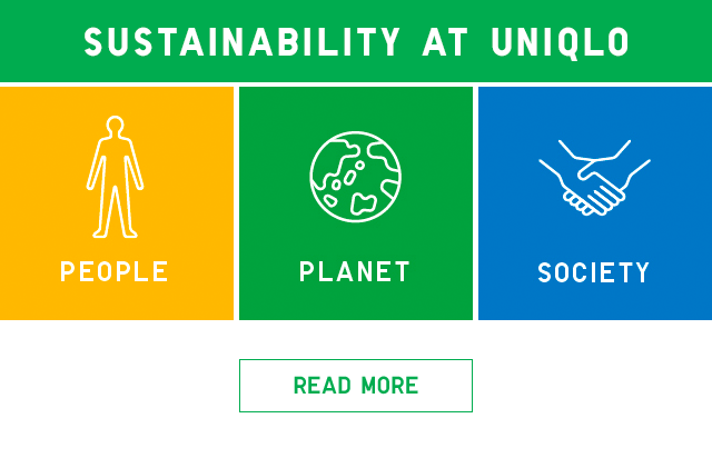 HERO - SUSTAINABILITY AT UNIQLO. READ MORE