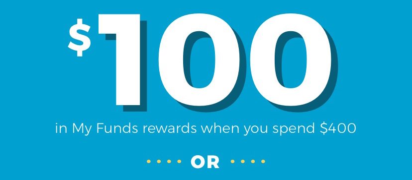 OR $100 in My Funds rewards when you spend $400 on select furniutre, bedding and gear.