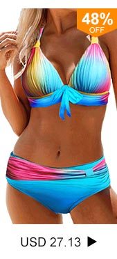 Tie Front Halter Neck Printed Bikini Set