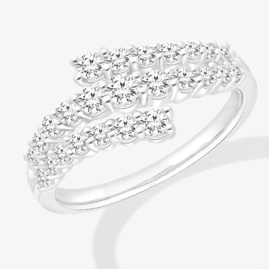 Lab-Grown Diamonds by KAY Bypass-Look Ring 3/4 ct tw 14K White Gold