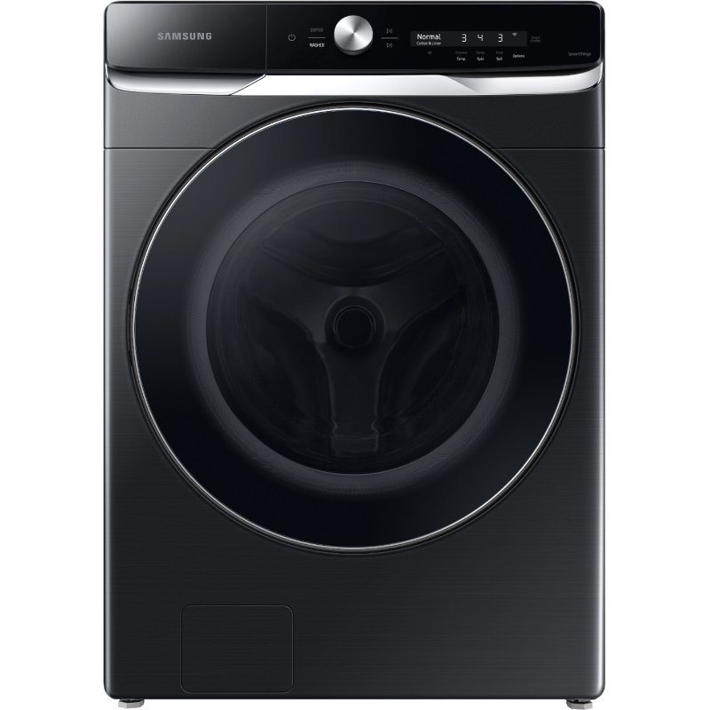 Samsung Extra-Large Capacity Smart Dial Front Load Washer with OptiWash - Brushed Black 5.0 cu. ft.