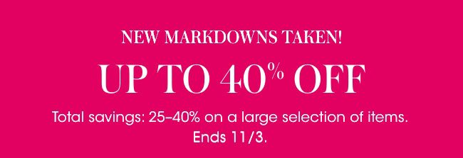 Up to 40% off!