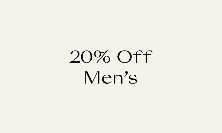 20% Off Men's Investments