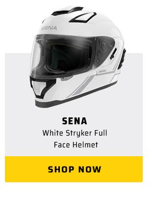 Sena White Strykder Full Face Helmet