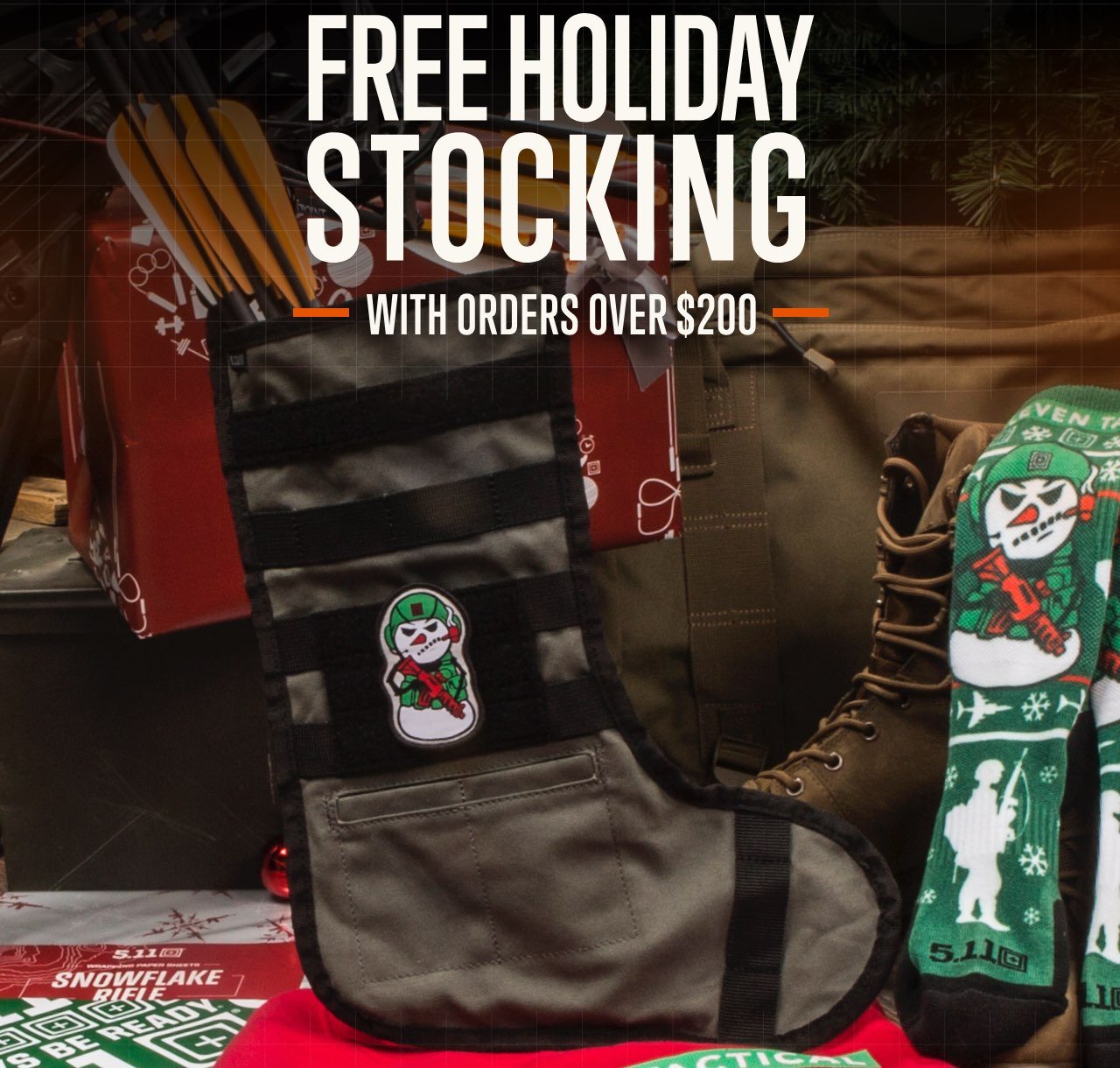 Free Holiday Stocking with Orders over $200