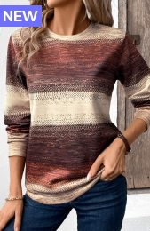 Multi Color Patchwork Tribal Print Long Sleeve Sweatshirt