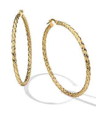 14K Yellow Gold Hoop Earrings