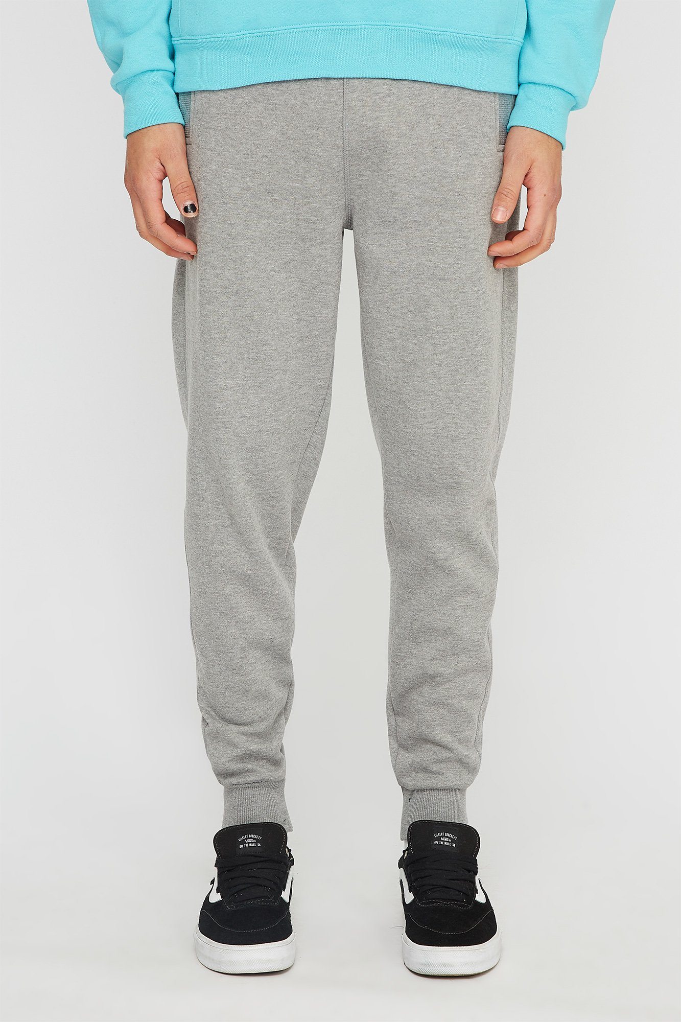 Image of West49 Mens Solid Ribbed Pocket Jogger