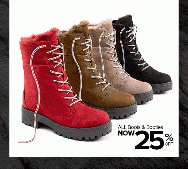 Shop 25% Off Boots & Booties