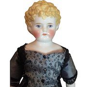 Endearing China Head Doll-Molded Curls