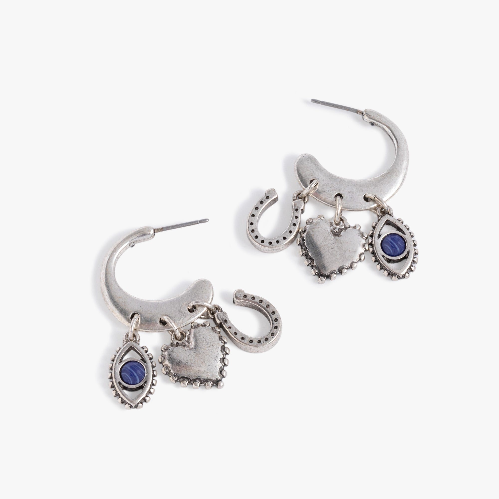 Image of Multicharm Hoop Earrings